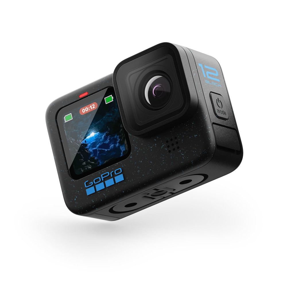 GoPro Hero12 Waterproof Digital Action Camera with Front&Rear LCD Screens,5.3K60 Ultra Hd Video,Hypersmooth 6.0+Autoboost