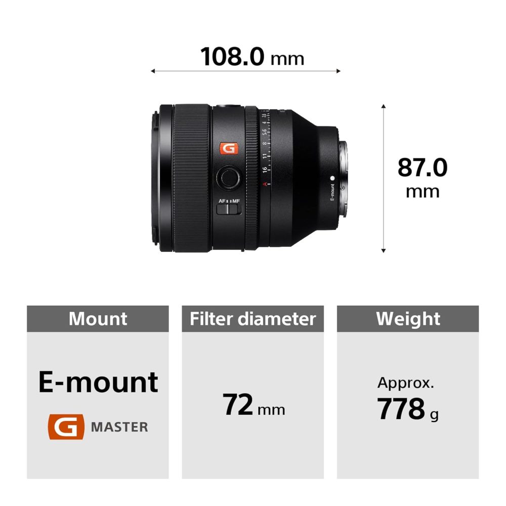 Sony E Mount Sony FE 50mm F1.2 GM Full-Frame Lens (SEL50F12GM) | Standard Prime | Premium G Master - Image 4